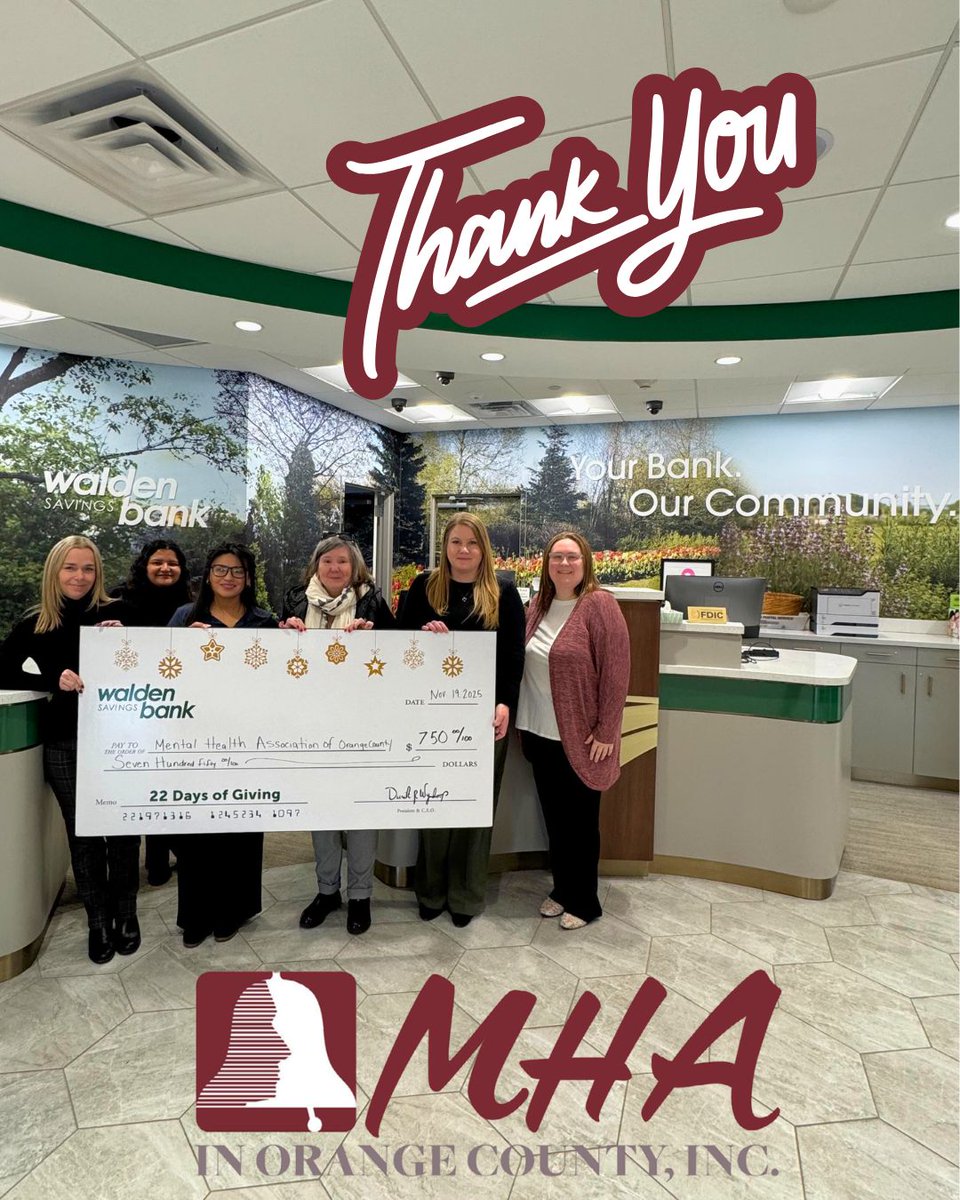 We are so grateful to our friends at Walden Savings Bank in Montgomery for their generous $750 donation to support our Holiday Food Basket Drive.

If you’d like to support our upcoming December Holiday Food Baskets, you can donate here:
🔗 buff.ly/JNGaqyO 

#MHAOC
