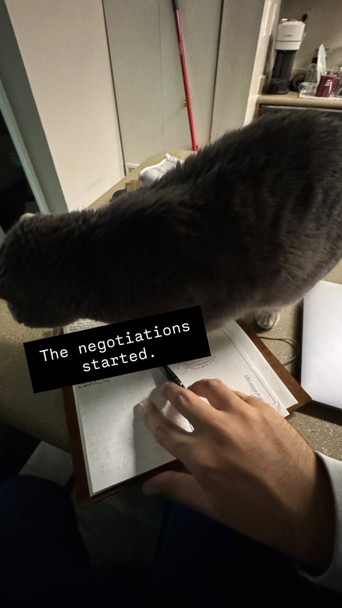 ericshayhoward's tweet image. The negotiations have started and ended this morning. #amwriting #morningpages