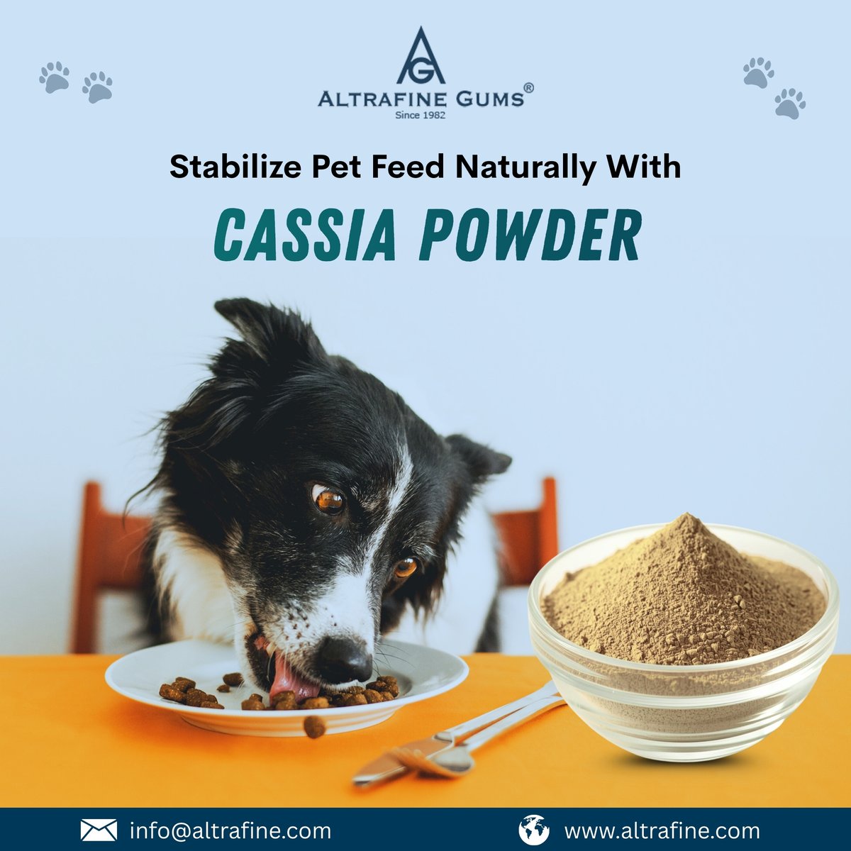 altrafinegums's tweet image. Cassia Powder stabilizes feed naturally no synthetic binders needed. It binds, retains moisture &amp;amp; ensures uniform texture.

Visit: altrafine.com/cassia-tora-po…   

#AltrafineGums #CassiaPowder #PetFeedStabilizer #PetFoodNutrition #NaturalFeedAdditive #CleanLabelIngredients