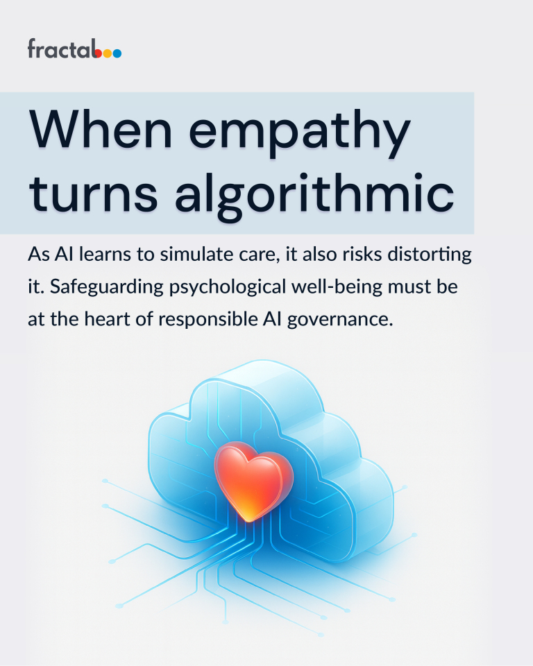 fractalai's tweet image. We’ve taught AI to sound human but forgot to teach it when to stop.

The line between emotional intelligence and emotional manipulation is thinner than ever. Across the world, we’re seeing reminders that empathy, when automated without oversight, can harm the very minds it’s…