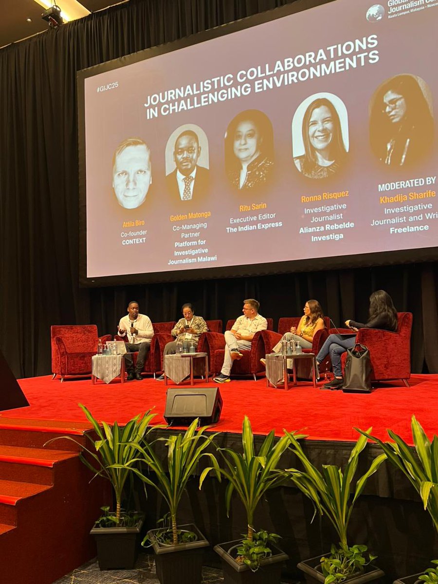 2025 Global Investigative Journalism Conference ends today in Kuala Lumpur, Malaysia. Over the weekend, <a href="/misamalawi/">MISA Malawi</a> Chairperson &amp; Director of Investigations <a href="/PlatformMalawi/">Platform for Investigative Journalism - Malawi</a> <a href="/GoldenMatonga/">Golden Matonga</a> participated in a discussion on 'Journalistic Collaborations in Challenging Environments'