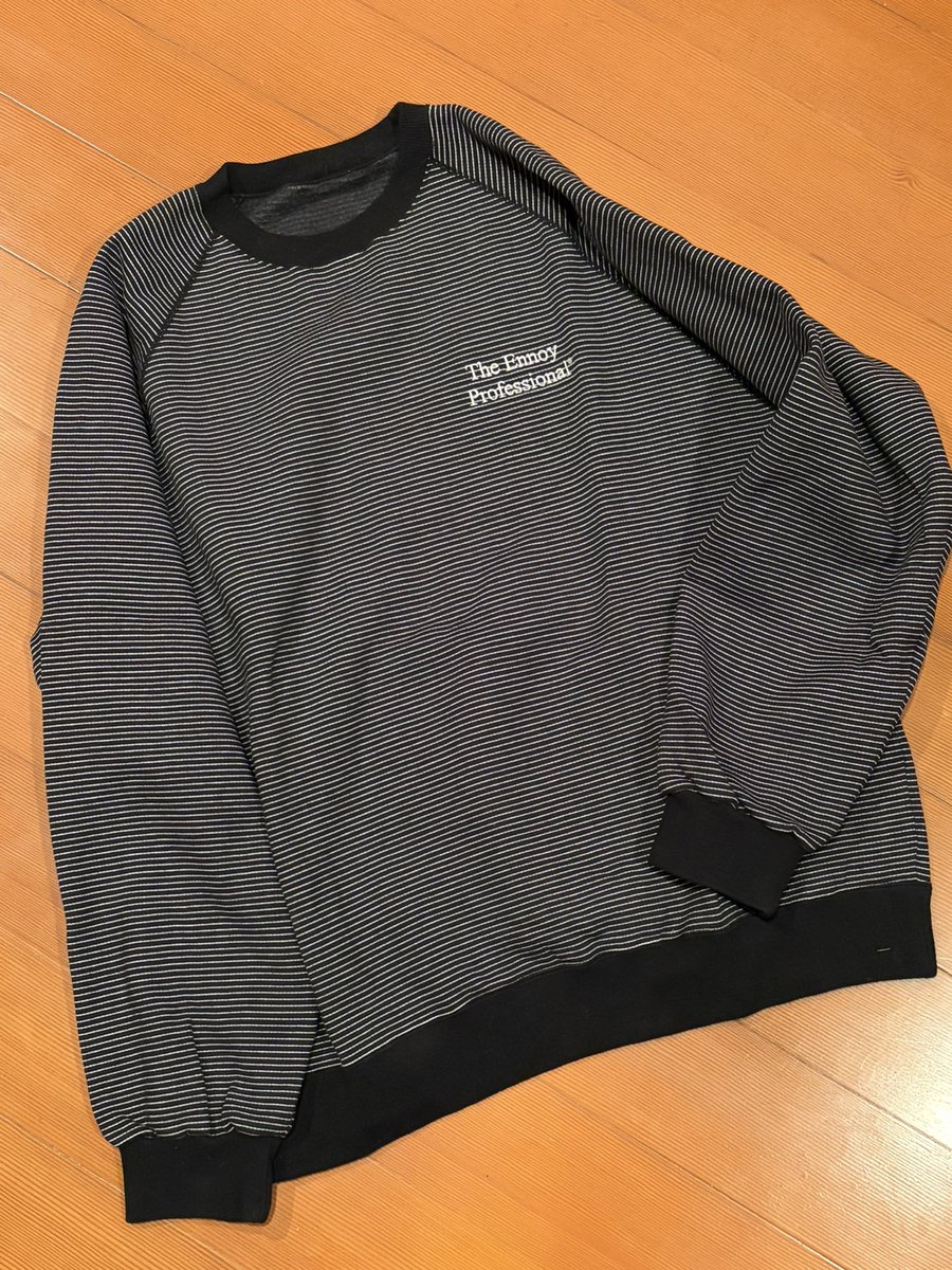 本日から抽選してる ennoy BORDER CREW NECK SWEAT 本当おすすめ