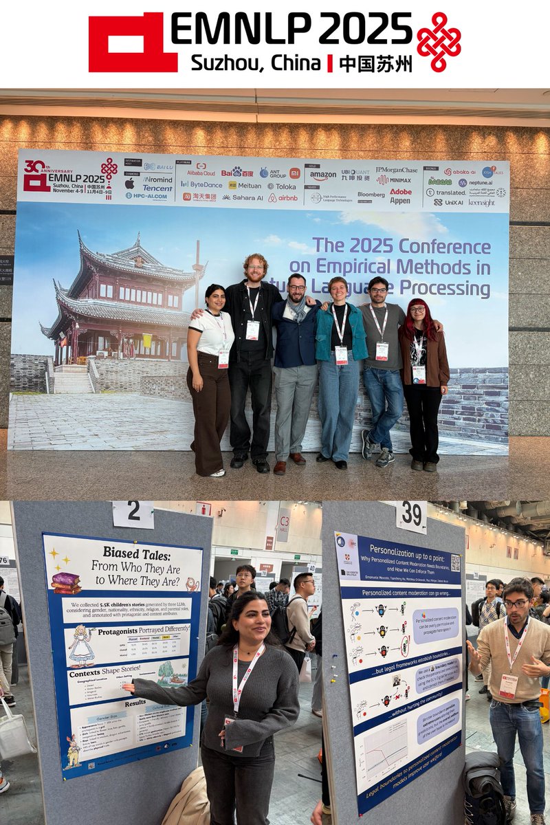 MilaNLProc's tweet image. What an inspiring week at #EMNLP2025 in Suzhou🇨🇳!
Huge thanks to the organizers and everyone who stopped by our poster/talk!