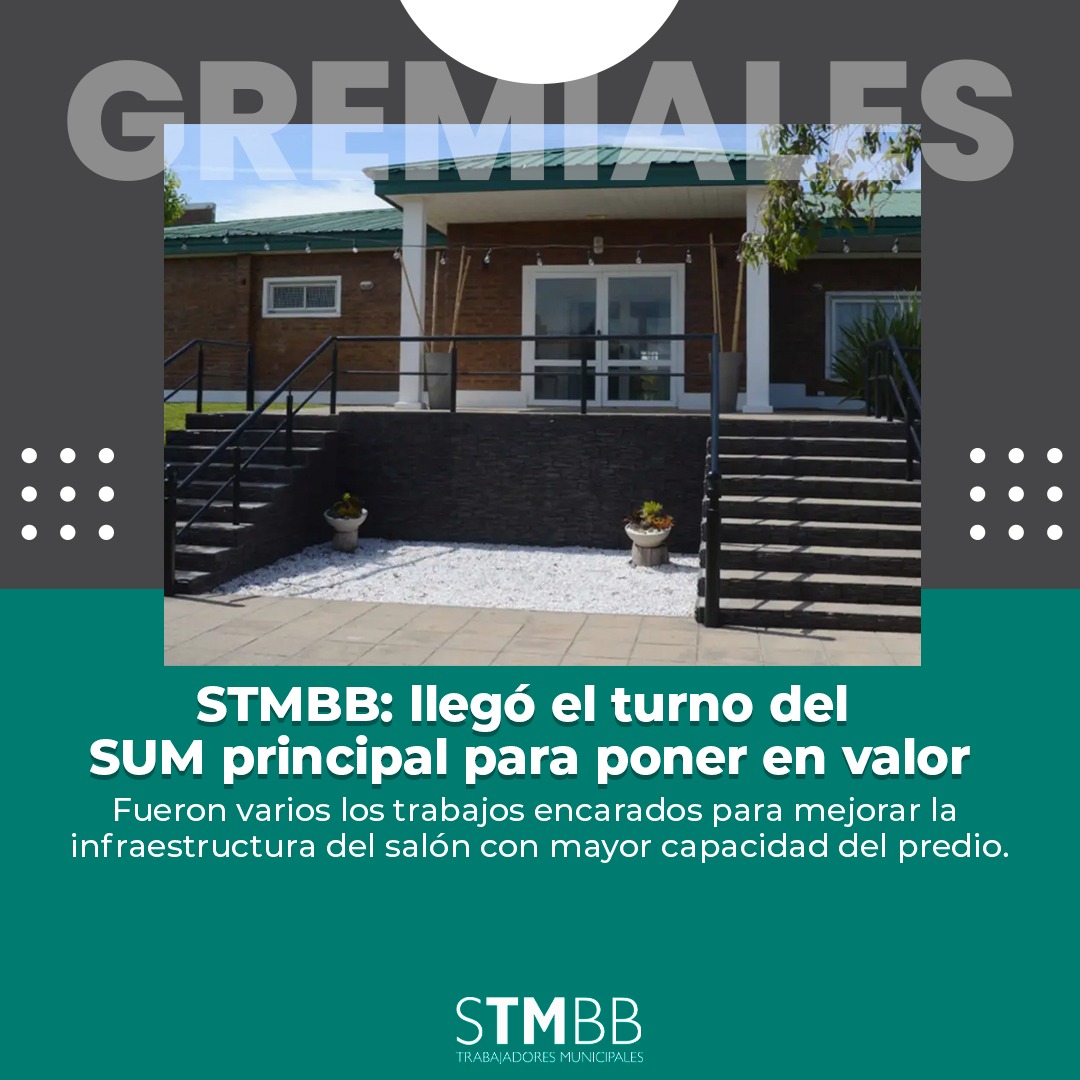 stmbb's tweet image. 💡 #NoticiasGremiales

✍️ STMBB: llegó el turno del SUM principal para poner en valor

👉 Fueron varios los trabajos encarados para mejorar la infraestructura del salón con mayor capacidad del predio.

📄✨ Lee el artículo completo y enterate de todo: lanueva.com/nota/2025-11-2…