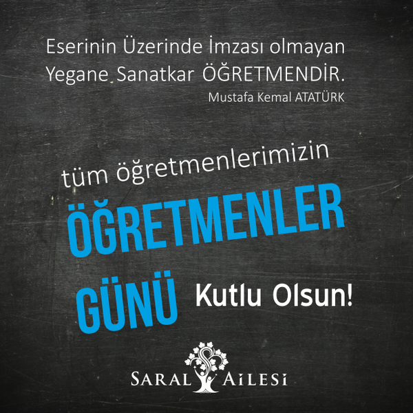Başta Başöğretmenimiz Mustafa Kemal Atatürk olmak üzere, geleceğimize ışık tutan tüm öğretmenlerimizin 24 Kasım Öğretmenler Günü kutlu olsun!   

#24Kasım