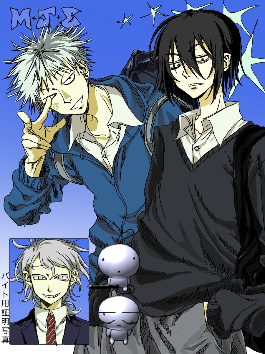 yukio__1211's tweet image. ⚠︎擬人化　📱・👊・Σ