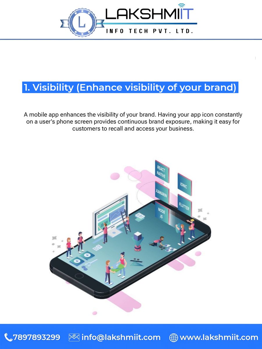 LakshmiITPvtLtd's tweet image. 📲 Businesses grow faster with mobile apps — and we help you build them the right way!
Check out these 5 reasons why your business needs one.
#LakshmiIT #DigitalSolutions #AppDevelopers #BusinessSuccess #TechAgency