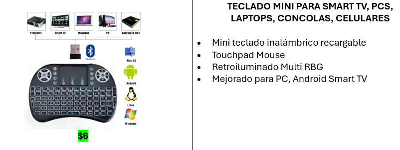 gpcompu's tweet image. #Accesorios #Tecnología #Computadores #Gpcompu #Teclado #tecladomini

Teclado mini para Smart TV

WhatsApp: 0999719180
Catálogo Digital: acortar.link/xaHSfV