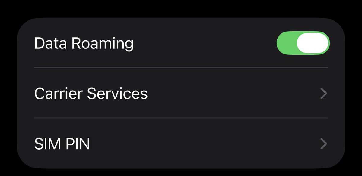 moonchildandsun's tweet image. เราใช้ประจำ esim มันเปิดสัญญาณคู่กันได้แค่ ได้ otp ปกติ แค่ตอนเปิดสัญญาณซิมไทยที่จะรับ otp ต้องติ๊กเปิดตรงนี้ด้วย (data roaming) ไม่งั้น otp ไม่เข้าค่ะ แต่ otp มันจะเข้าช้ากว่าปกติต้องยอมรับ ส่วนใหญ่ 10-20 วิกว่าจะเข้า (ไม่เสียเงินเพิ่ม)

(อย่าลืมก่อนบินตปท. โทรแจ้งเครือข่ายก่อน…