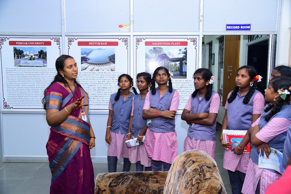 PeriyarVarsity's tweet image. 🎓 Students from Govt. ADW Higher Secondary School, Mattukaranur, visited Periyar University today (24.11.2025) for an enriching educational tour on higher education opportunities. 
#PeriyarUniversity #EducationalTour #HigherEducation #StudentVisit