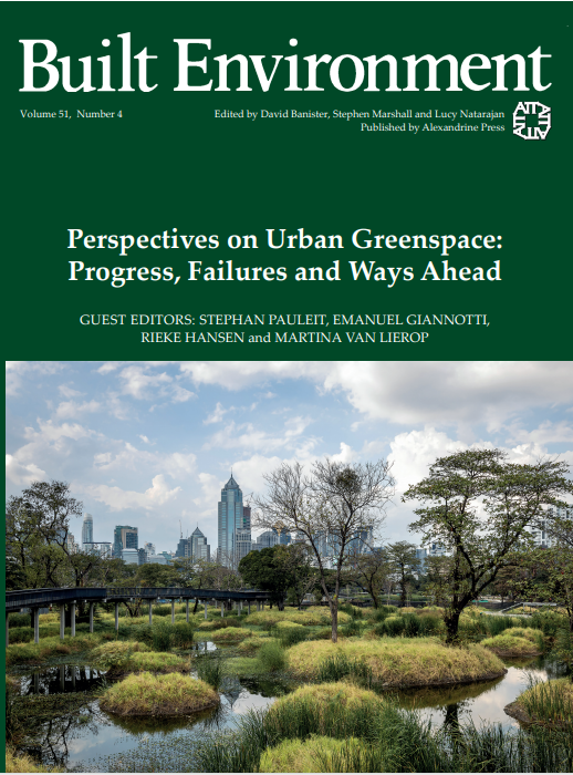 Coming soon: our latest issue of Built Environment journal (vol.51 no.4) on ‘Perspectives on Urban Greenspace…’, guest edited by Stephan Paulett et al. 
 #BuiltEnvironment #journal #cities #urbanism #urban #green #greenspace #policy #nature alexandrinepress.co.uk/built-environm…