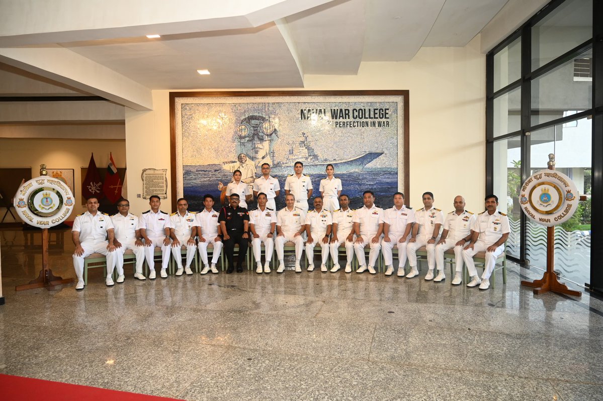 InNwc's tweet image. A Delegation from Myanmar Navy led by Cmde Kyaw Swa Htet visited #InNWC today. The engagement facilitated meaningful professional interactions and sharing of best practices &amp;amp; practical insights on training, while fostering deeper understanding of shared maritime challenges. 
🇮🇳…