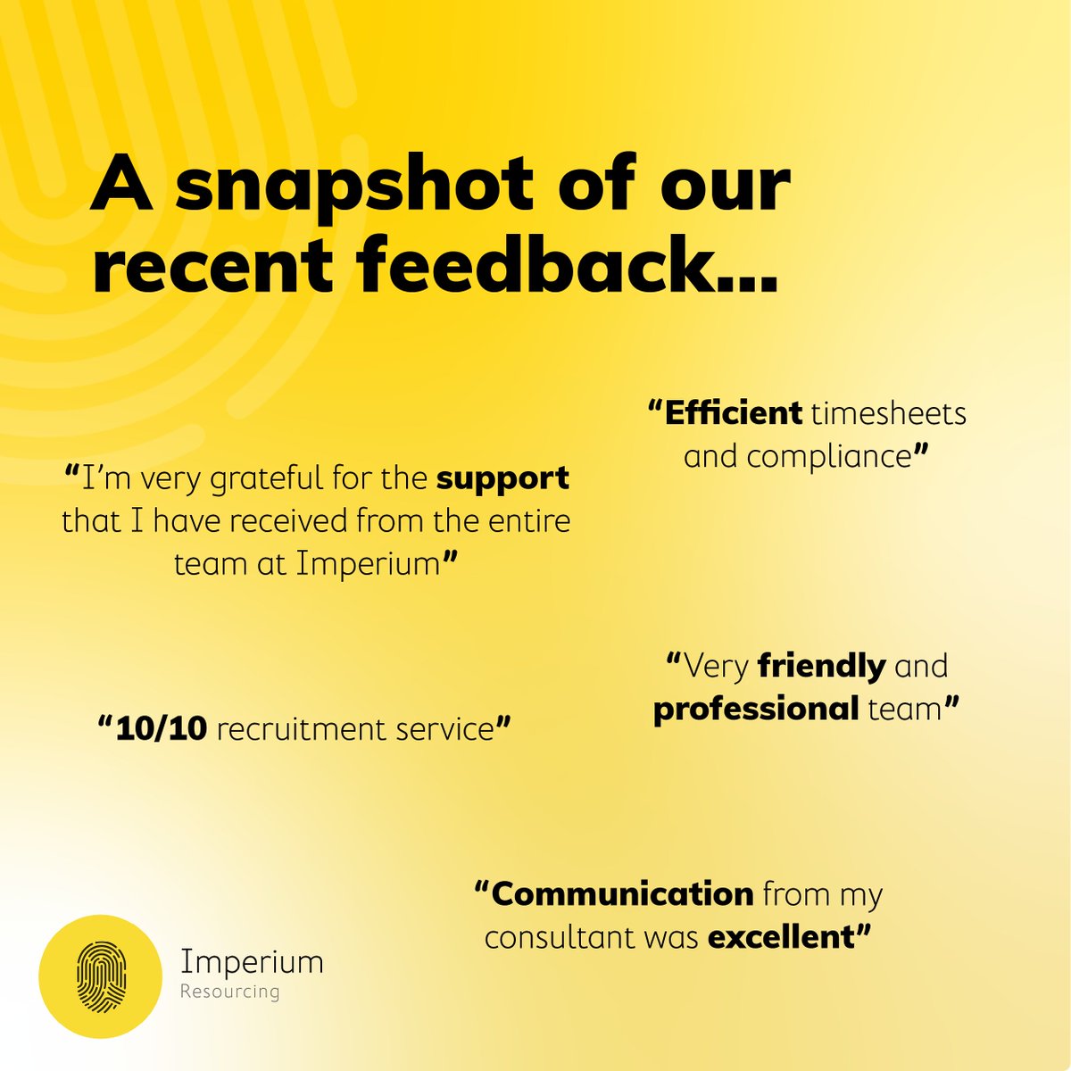 Well done to the team for this fantastic #feedback! 👏

If you're looking for an #interim role within the #publicsector, we can help you find a job that ticks all the boxes and support you throughout your entire assignment!

Get in contact with our consultants via 0203 929 4000!