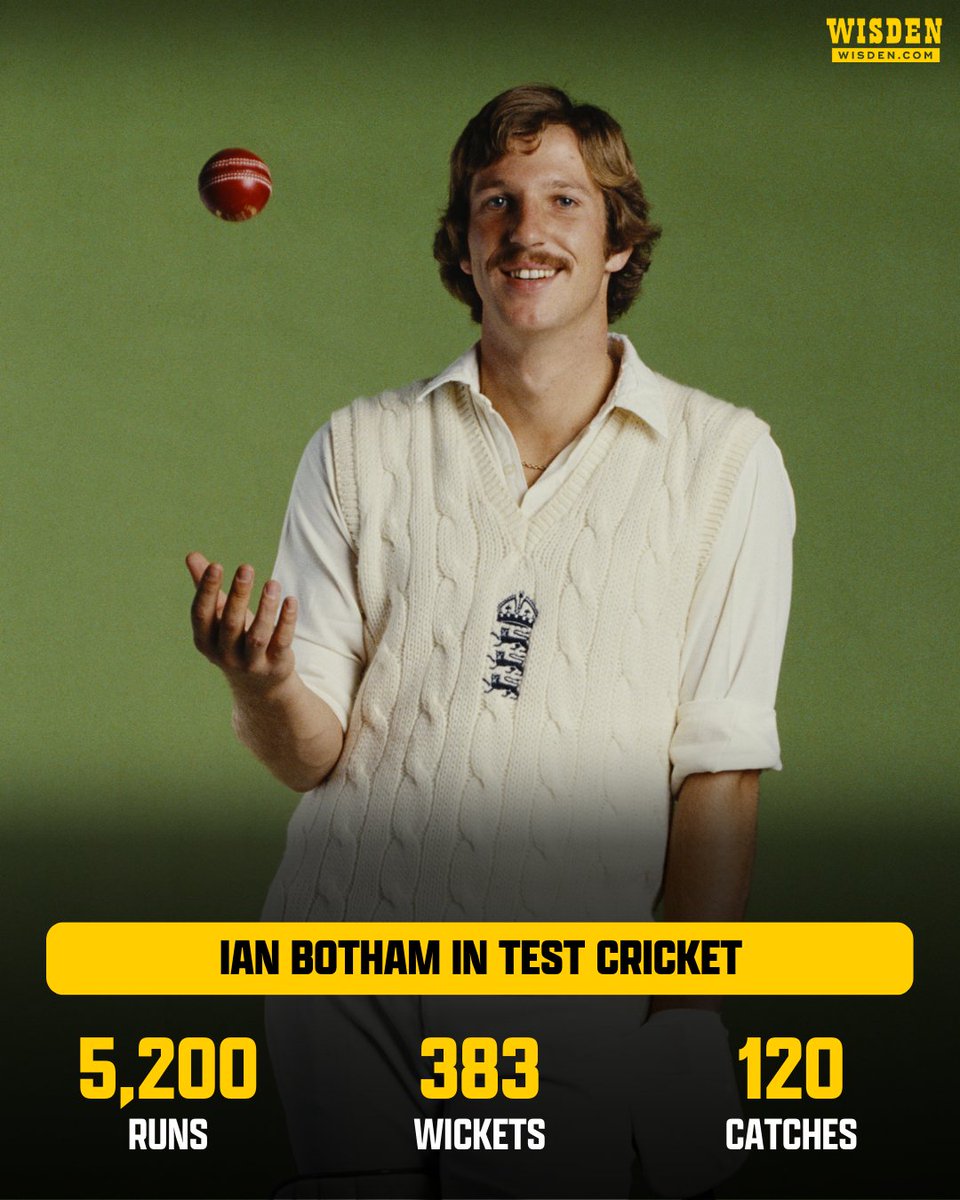 Happy 70th birthday to Ian Botham 🎉

One of Test cricket's finest all-rounders, no one has as many runs, wickets AND catches as him in the format 💪

#TestCricket #EnglandCricket