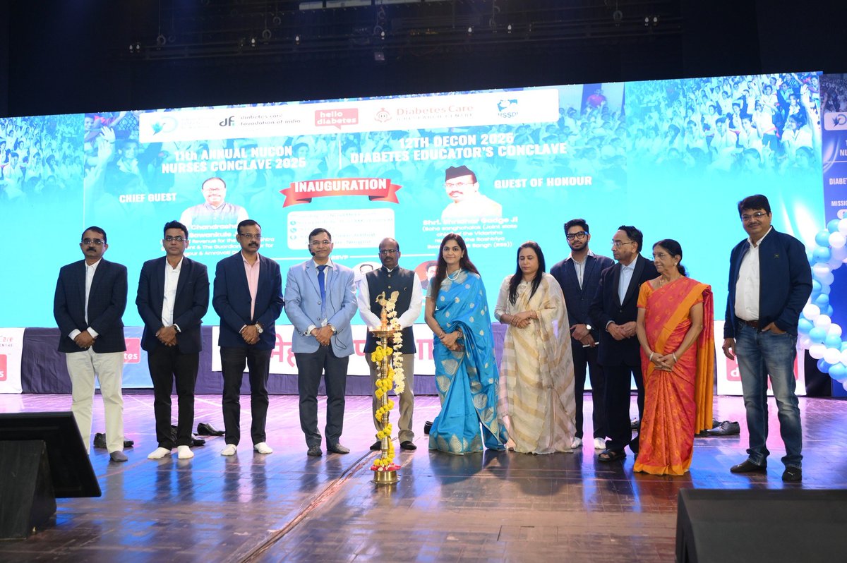 drsunilsgupta1's tweet image. The 11th #NUCON – Nurses Conclave 2025 &amp;amp; 12th #DECON – Diabetes Educator’s Conclave were successfully held on 23 Nov 2025 in #Nagpur. Honoured by Chief Guest Shri Shridhar Gadge Ji, with inspiring presence of Dr. Ajay Ambade &amp;amp; Dr. Sachin Gathe.
Thank you to all