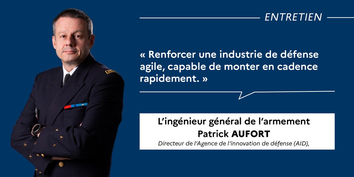 IHEDN's tweet image. 🚀 #LundisIHEDN l Entretien exclusif avec l’ingénieur général de l’armement Patrick Aufort, directeur de l’Agence de l’innovation de défense (AID)

À l’occasion du Forum Innovation Défense (FID) qui se déroule cette semaine, l’#IHEDN met en lumière les missions de l’#AID, les…