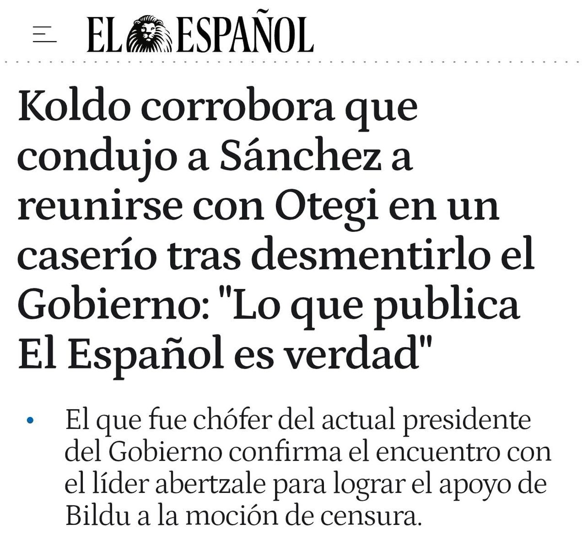 Mtelladof's tweet image. Koldo confirma la reunión secreta de Sánchez con Otegi y deja en ridículo al ministro Óscar López, que minutos antes la negaba atribuyendo la información de El Español a bulos y fake news. 

Aquí lo único fake es que España tiene un presidente del Gobierno digno de serlo.…