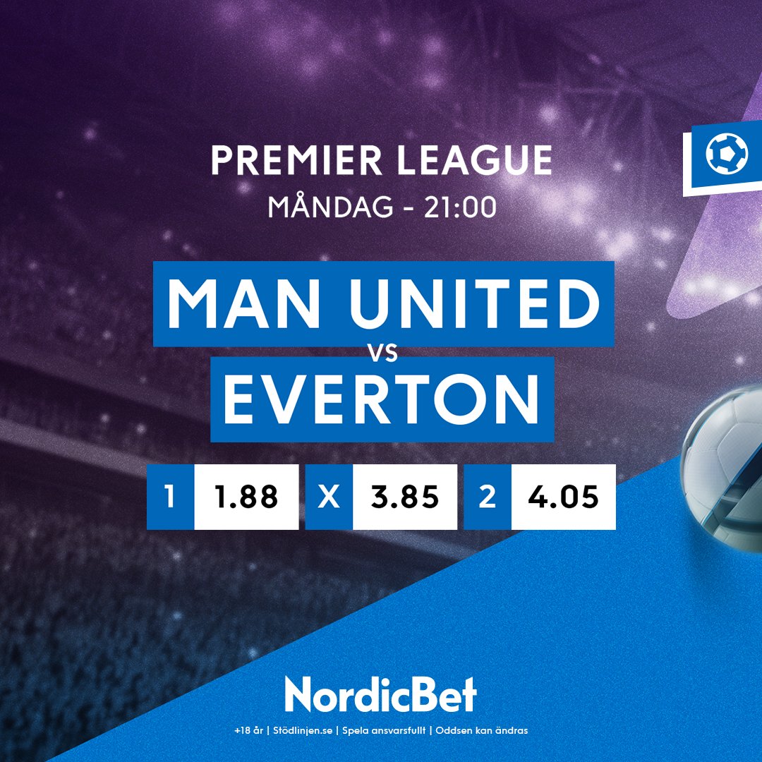 Man United tar emot Everton i måndagsmatchen från Premier League. Vilka backar du? ⚽🏴󠁧󠁢󠁥󠁮󠁧󠁿

Oddsen: go.nordicbet.com/PL-SV

+18 år | stödlinjen.se | Spela ansvarsfullt