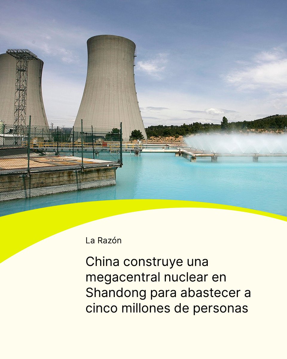 SNEu235's tweet image. 📢 China 🇨🇳 construye una megacentral nuclear ☢️ en Shandong para abastecer a cinco millones de personas.

China 🇨🇳 avanza con la Planta de Zhaoyuan ☢️, una de las mayores del país, diseñada para generar 50 TWh ⚡ al año y reducir emisiones 🌿 equivalentes a millones de toneladas…