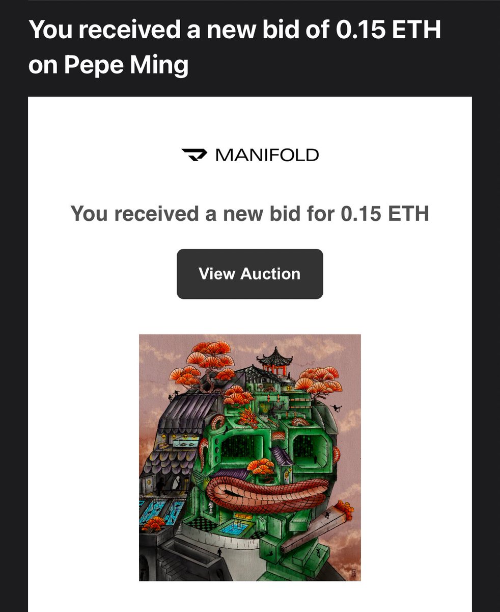 OMG 🥹🤘🏾
———————————————————
Got a bid 🥹🥹 for Pepe ming!

I couldn’t find the person who placed the bid on my art.  
I just want to say thank you so much for believing in my art.  
I really appreciate it 🫶🏾🫂