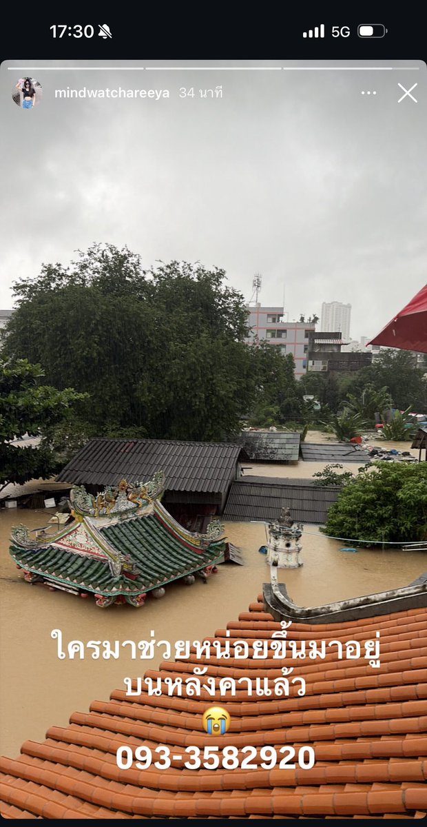 ฝากบอกต่อหน่อยค่ะ ตอนนี้เพื่อนยังไม่ได้รับการช่วยเหลือ ออกจากบ้านไม่ได้น้ำท่วมถึงหลังคาบ้านเลย ตอนนี้รออยู่บนหลังคาบ้าน 🙏🥺
พิกัด📍ชุมชนจันทร์วิโรจน์ ซ1 ศาลเจ้าพระโพธิสัตว์ #น้ำท่วมหาดใหญ่