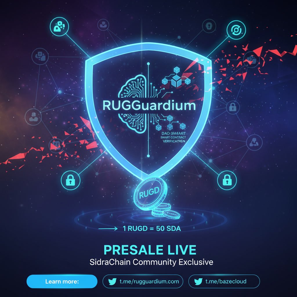 🔹️1 RUGD is now priced at only 50 SDA
🔹️A limited-time opportunity exclusively for the #SidraChain community
🔹️Check full details and join the offer here:
rugguardium.com