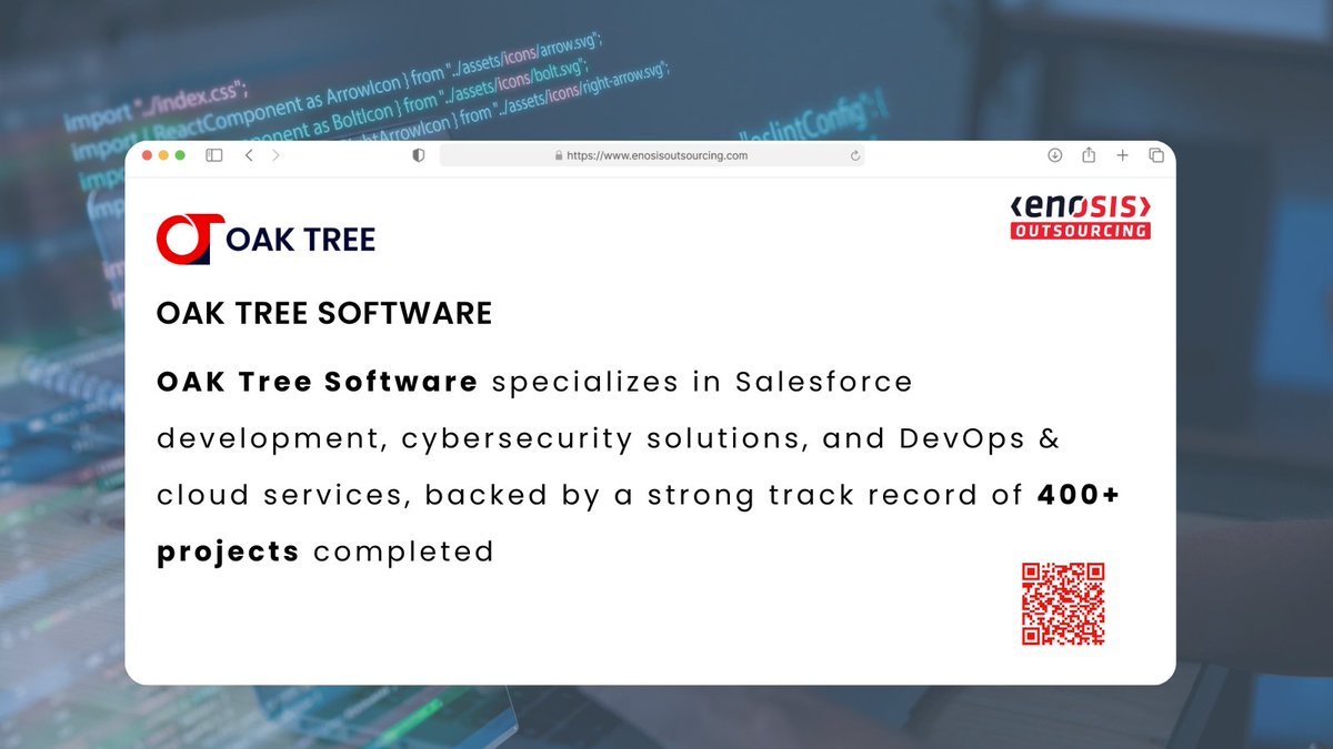 OutsourceEnosis's tweet image. 🚀 Delivering secure, scalable, and high-impact solutions!

@SoftwareOak specializes in Salesforce development, cybersecurity solutions, and DevOps &amp;amp; cloud services, backed by a strong track record of 400+ projects completed.

👉 Which capability do you think drives the most…