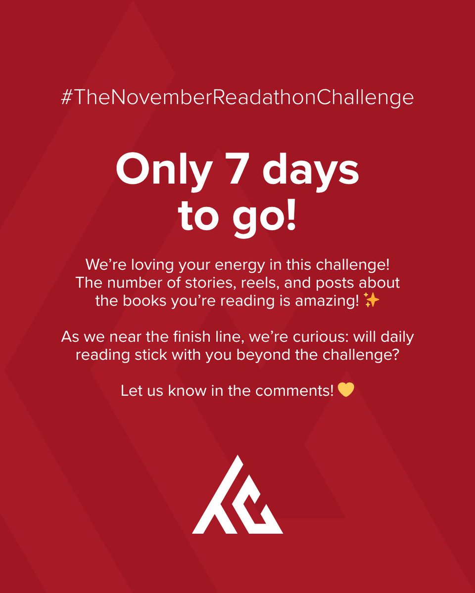 As we near the finish line, we’re curious: will daily reading stick with you beyond the challenge? Let us know in the comments! 💛