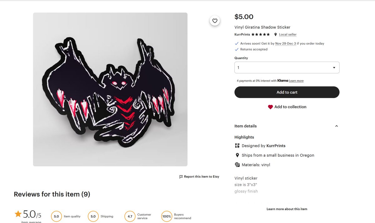 Our popular Giratina Shadow sticker is now back in stock for those who missed it!

page: etsy.com/listing/178380…

#pokemon #giratina #stickershop