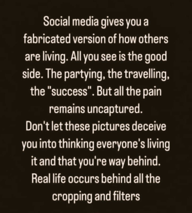 Madhumathi_Inks's tweet photo. To each his own.
We all deserve to be happy, share our moments of joy amid challenges endured, but it's important to not be influenced by others' lives...
"People are made to believe in unrealistic, impractical things as "goals".
#socialmedia #Madhumathiinks #realitiesoflife
👇🏾 https://t.co/ELihNS6Zt9