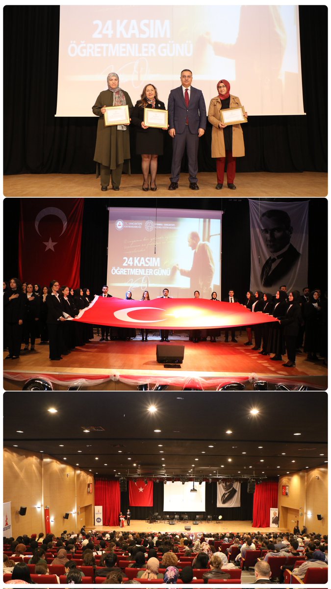 TC_sancaktepe's tweet image. 🔷️ #Sancaktepe’de #24Kasım Öğretmenler Günü, geniş katılım ve büyük bir coşkuyla kutlandı.

📌Kaymakamımız @naifyavuz, öğretmenler günü kutlama programında öğretmenlerimizle bir araya gelerek, uzun yıllar eğitim camiasına emek veren emekli öğretmenlerimize Hizmet Şeref Belgesi…