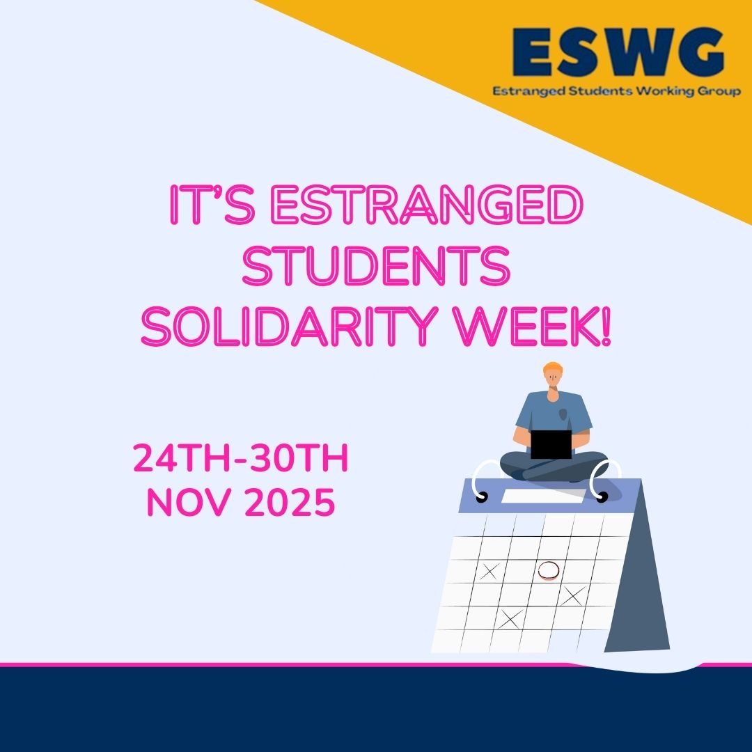 LEAPS1996's tweet photo. It’s Estranged Students Solidarity Week! What does it mean to be an estranged student? 

Find out more at https://t.co/O3dMIMDJGA

#withestrangedstudents #ESSW #ESSW2025 https://t.co/UQN7oJCQuD