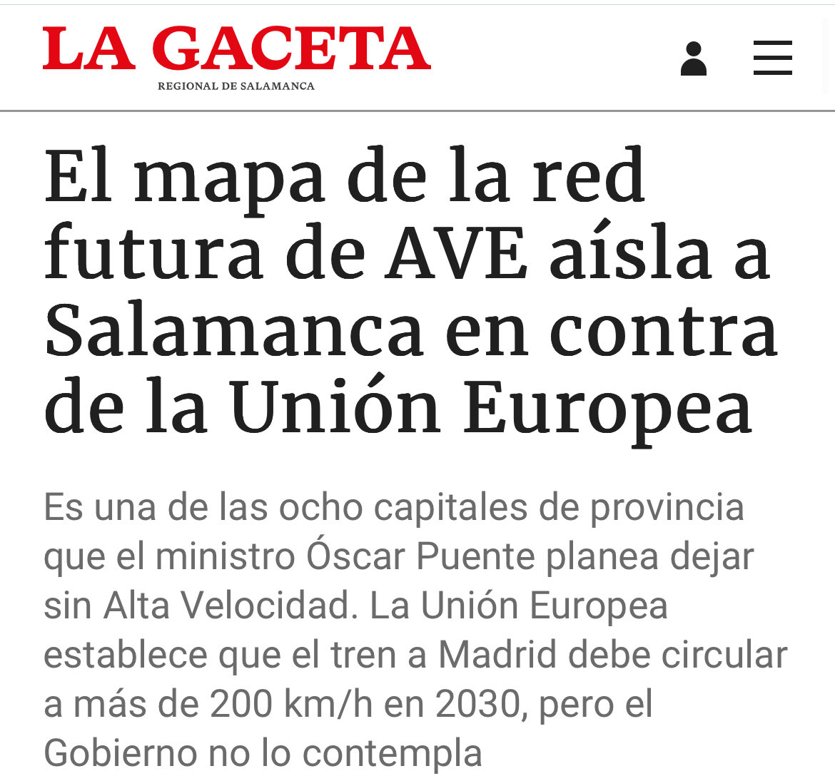 FdezSilva's tweet image. Salamanca, una de las ocho capitales que Oscar Puente planea dejar sin Alta Velocidad 🤯