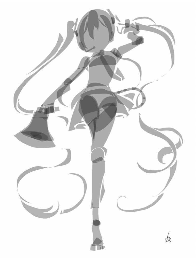 volver39's tweet image. ラフ　_φ(･_･