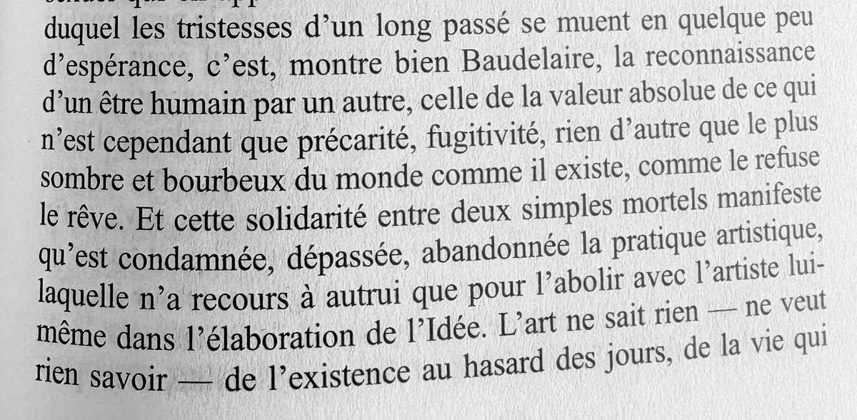 elianegirard2's tweet image. #Trajectoires
    "La tentation de l’oubli " 
L’Art, le Rêve, la Vie…
"Yves Bonnefoy, "Sous le signe de Baudelaire"

Que…"les tristesses d’un long passé se muent en qq peu d’espérance,c’est montre bien
 Baudelaire…