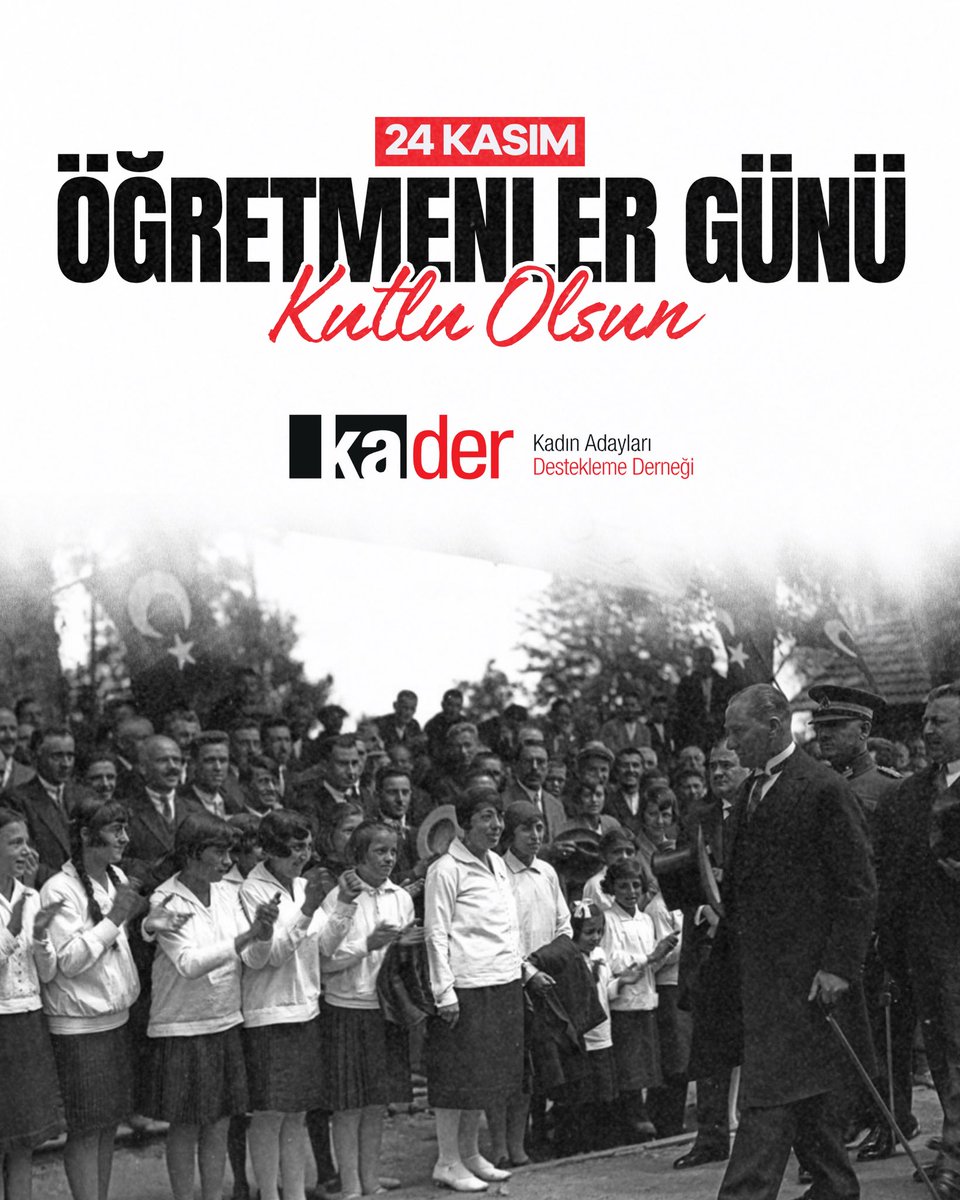 Laik, nitelikli ve bilimsel eğitim; demokrasi, eşitlik ve özgür bir gelecek demektir.

Bu geleceği sınıflarında ilmek ilmek ören; cam tavanları kırarak öğrencilerine ilham olan tüm öğretmenlerin 24 Kasım Öğretmenler Günü’nü kutluyoruz.

Başta Başöğretmen Gazi Mustafa Kemal