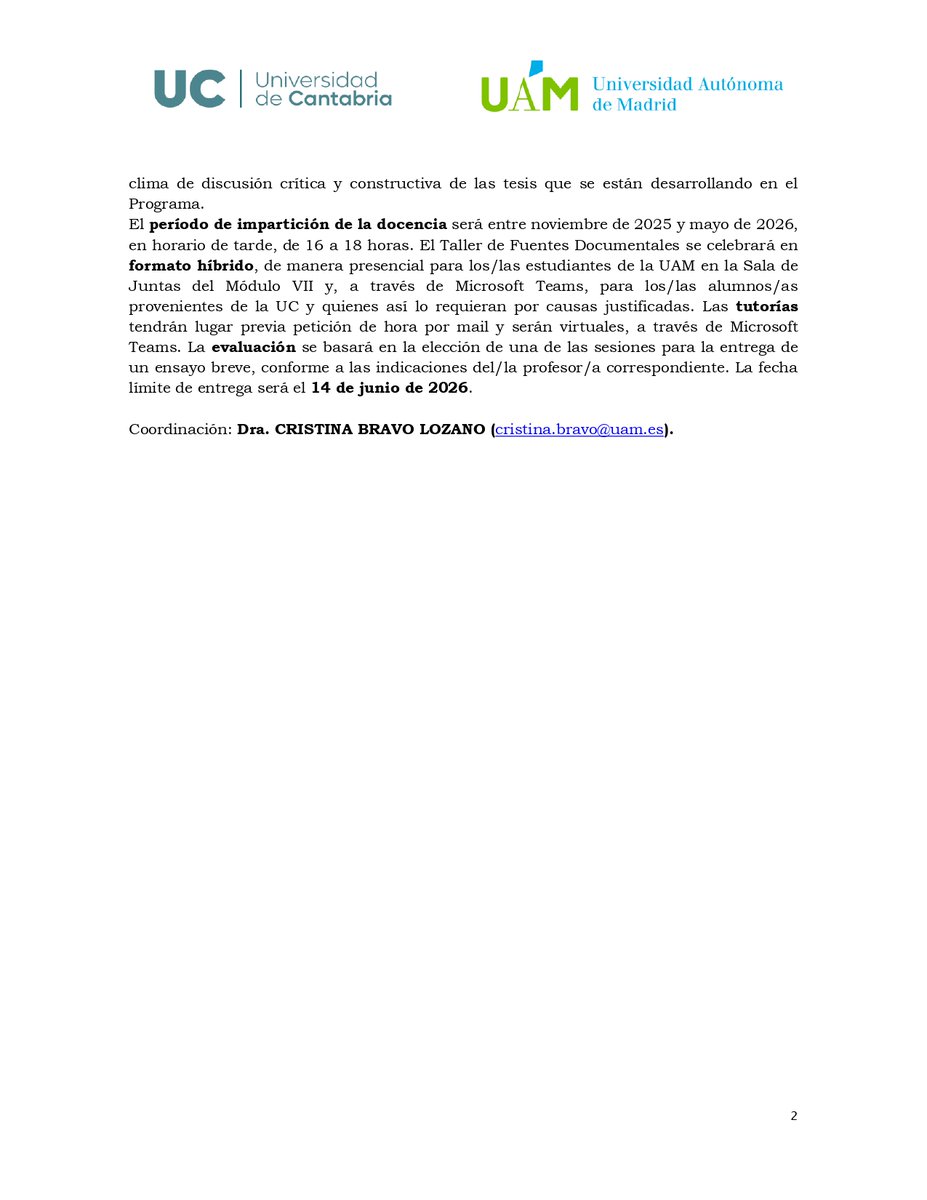 Programa de Doctorado en Historia Moderna UAM-UC tweet media