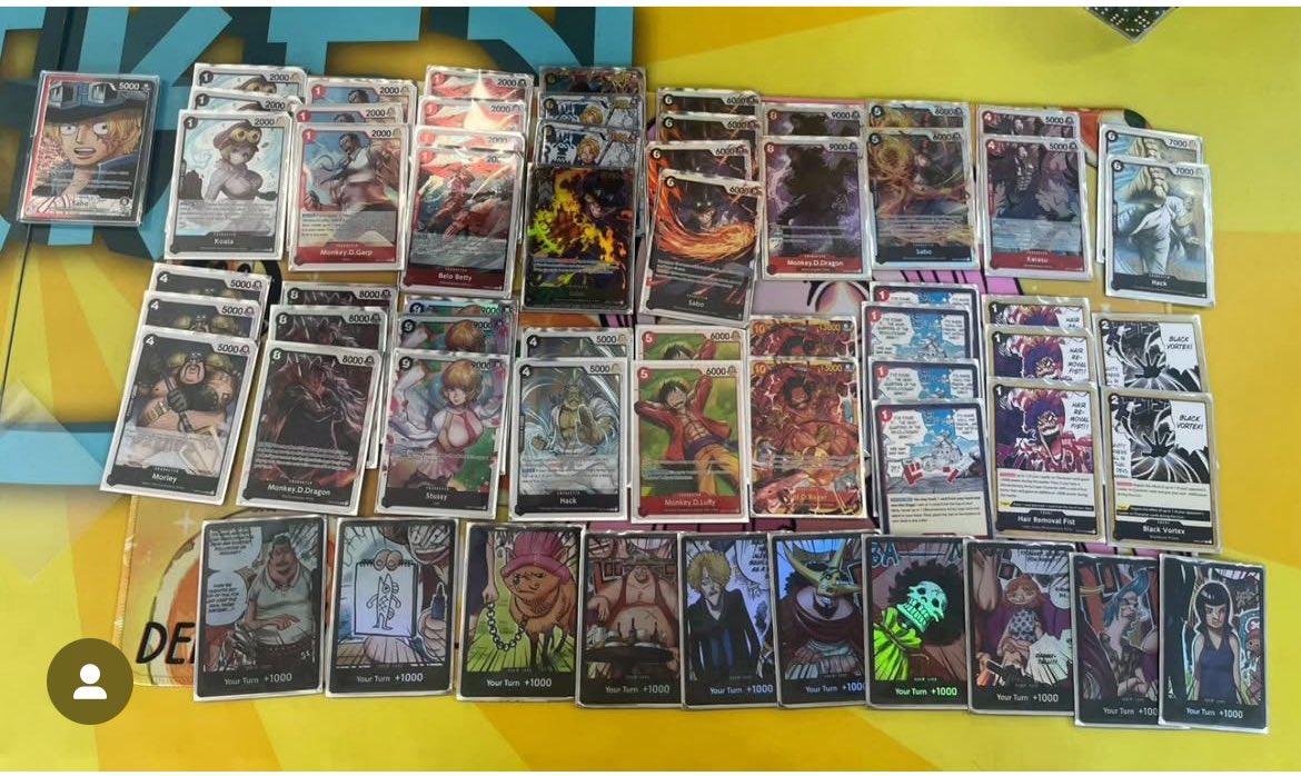 Para los que jugáis TCG y One piece el otro día gané la Treasure con Sabo RN
Os dejo por aquí una lista