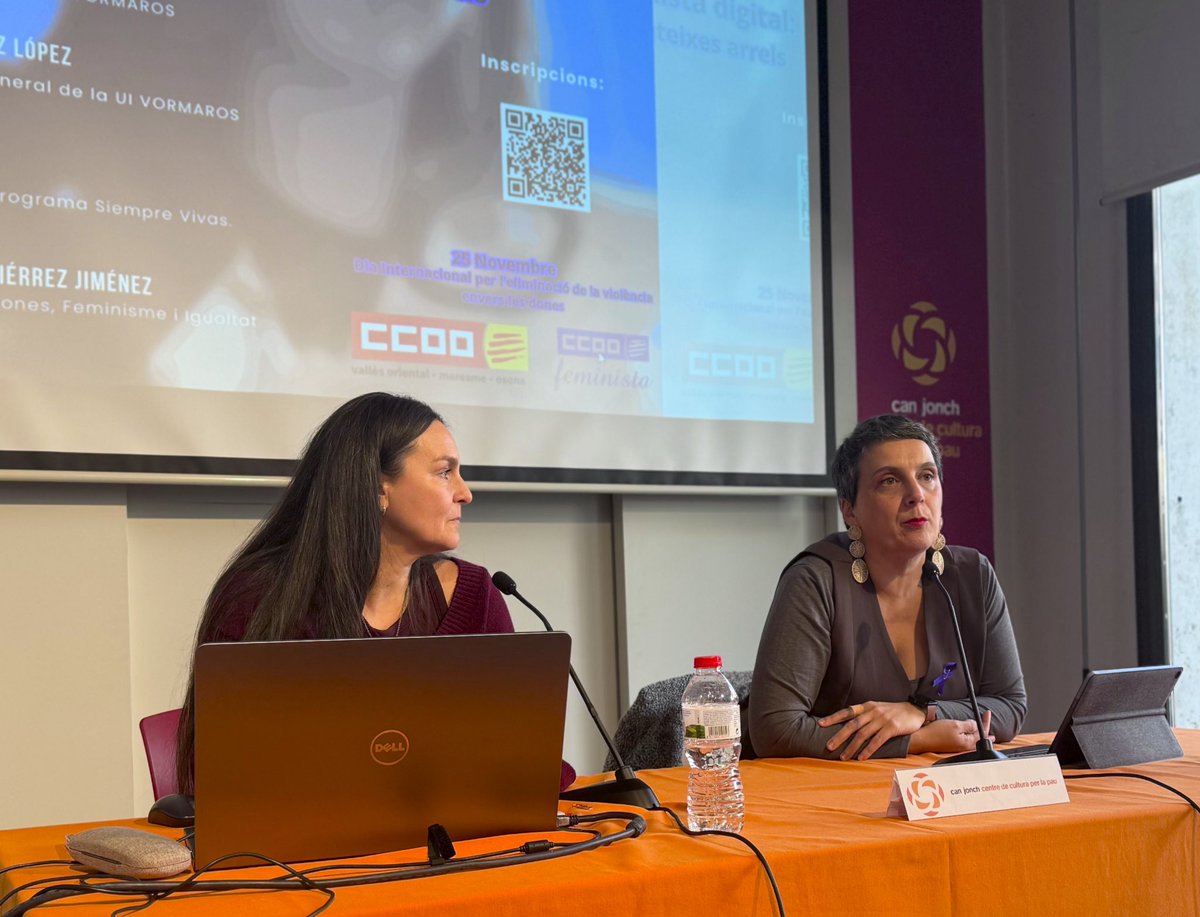 ccoovormaros's tweet image. La Secretària de @DonesCCOOCat, tanca l’acte que organitza @ccoovormaros a Can Jonch de @granollers, en el marc del #25N en contra les violències masclistes. Avui hem pogut conèixer i reflexionar sobre la “Violència Masclista Digital” i com combatre-la.