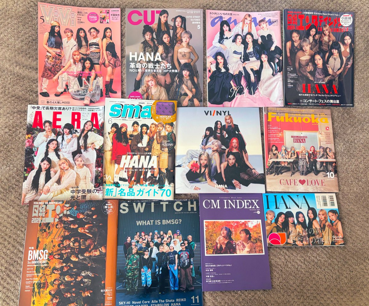 雑誌を見返しながら整理…今年メンバーが表紙になったのはHANA9、BMSG2