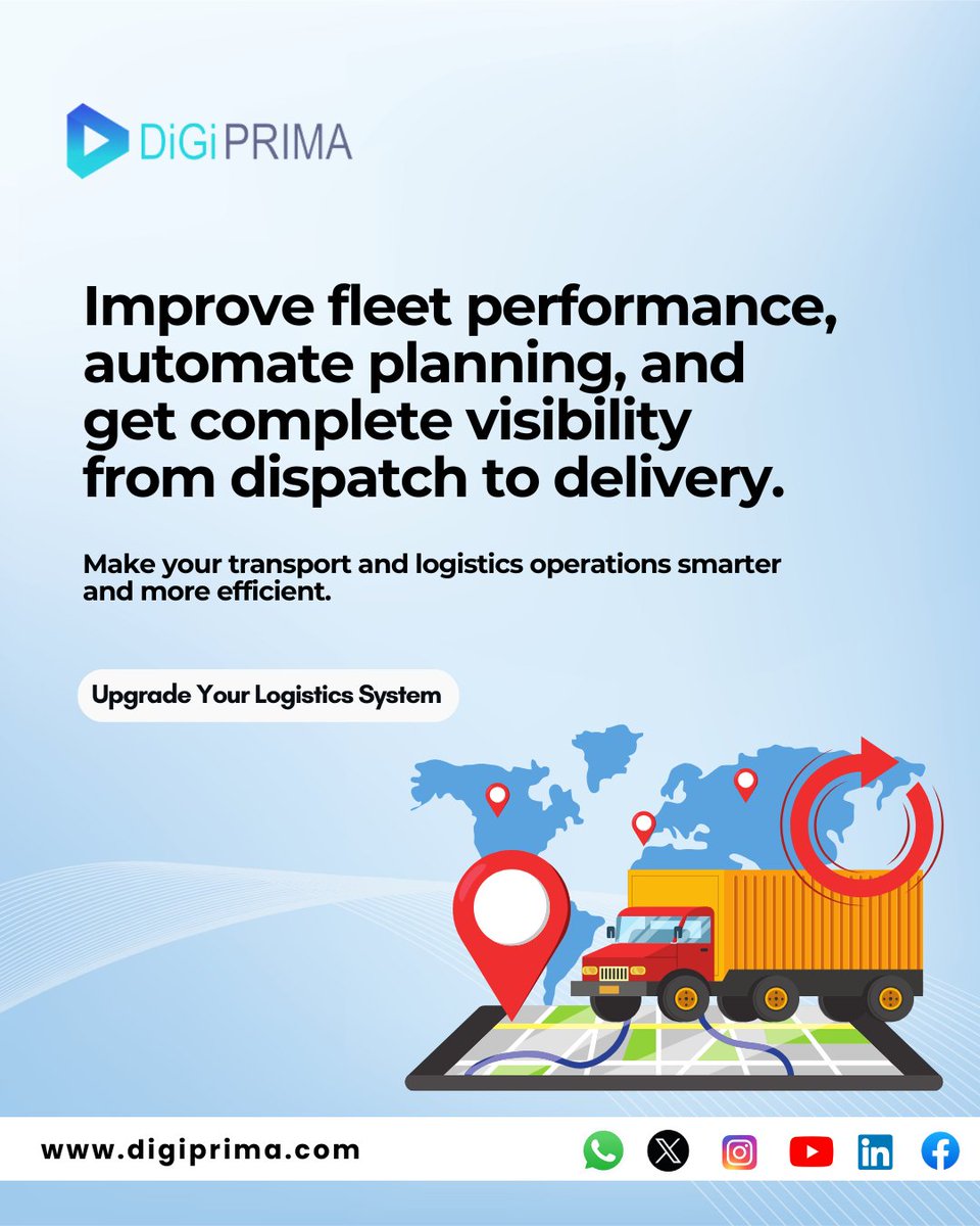 DigiprimaTech's tweet image. Smarter planning, smoother deliveries, stronger performance ,transform your entire logistics journey with intelligent automation. 

👉 Upgrade your logistics system today!

#SmartLogistics #LogisticsSolutions #LogisticsAutomation #SmartInventory #ProcessAutomation #AI #digiprima
