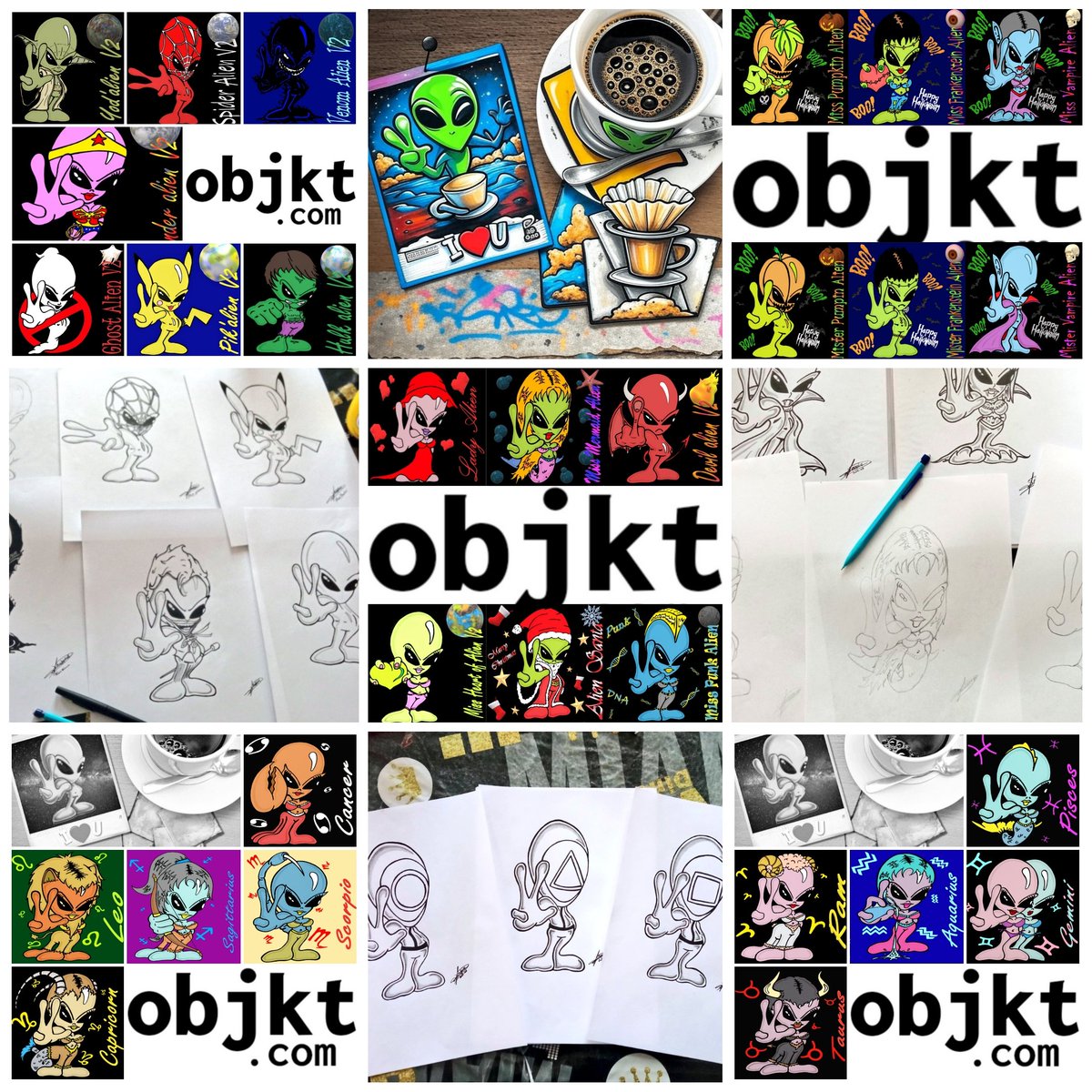 davidalexp7's tweet image. &quot;aLiEnS -OE- iNvAdErS®&quot; ✌️👽

√ GrAff sTyLe 🫟

√ HaNd MaDe ChArAcTeRs ✍️

√ 1/1 OpEn OBJKT eDiTiOnS ⬜

√ DiScOvEr MoRe in CuRaTiOn ☕  

√ 1st &amp;amp; 2nd MaRkEt OpEn ✅

√ O,55 to 2,5 $XTZ ⚡💚⚡  

√ DiScOvEr MoRe... 👇
objkt.com/curations/objk…
