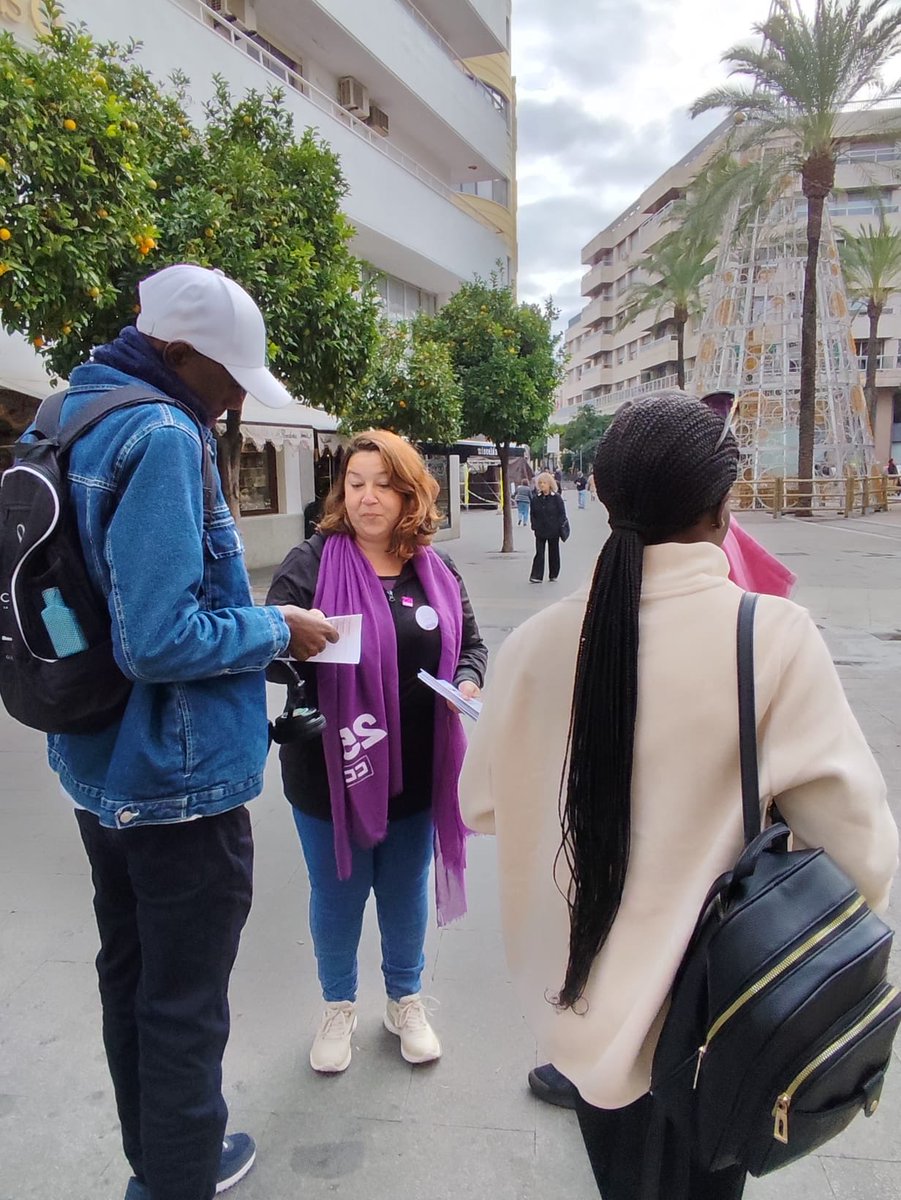Hoy, 24N, en Cádiz, Jerez y Algeciras, desde Comisiones Obreras de Cádiz actuamos contra las violencias machistas‼️

Acércate a nuestros Puntos de Información y Asesoramiento y únete a esta jornada de conciencia y lucha.
✊ CCOO Cádiz, firme contra la violencia hacia las mujeres.