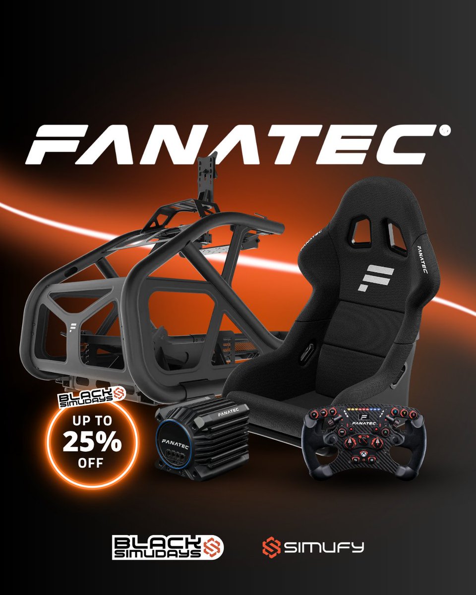 simufy's tweet image. 💥 Los SimuDays también llegan para los fans de @fanatec .

Descuentos en tus productos favoritos y una excusa perfecta para mejorar tu setup 🔥

No digas que no te hemos avisado 😎

#Simufy #Fanatec #SimuDays #SimRacing #SimRacer