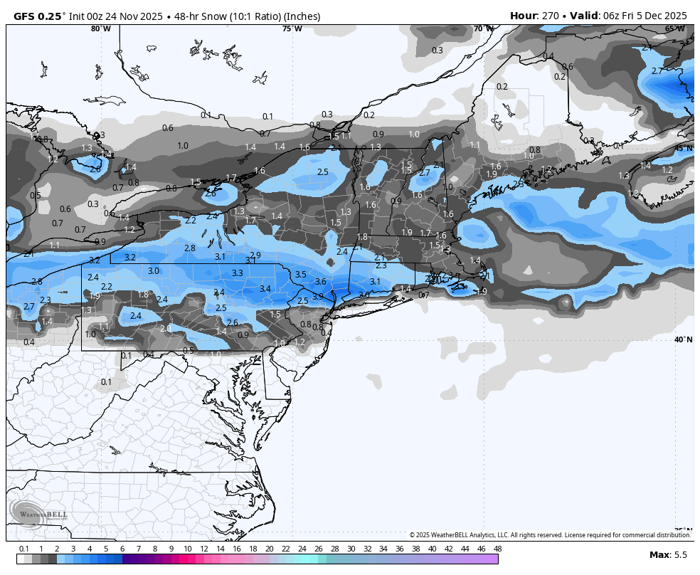 Overnight gfs id take it ❄️❄️❄️