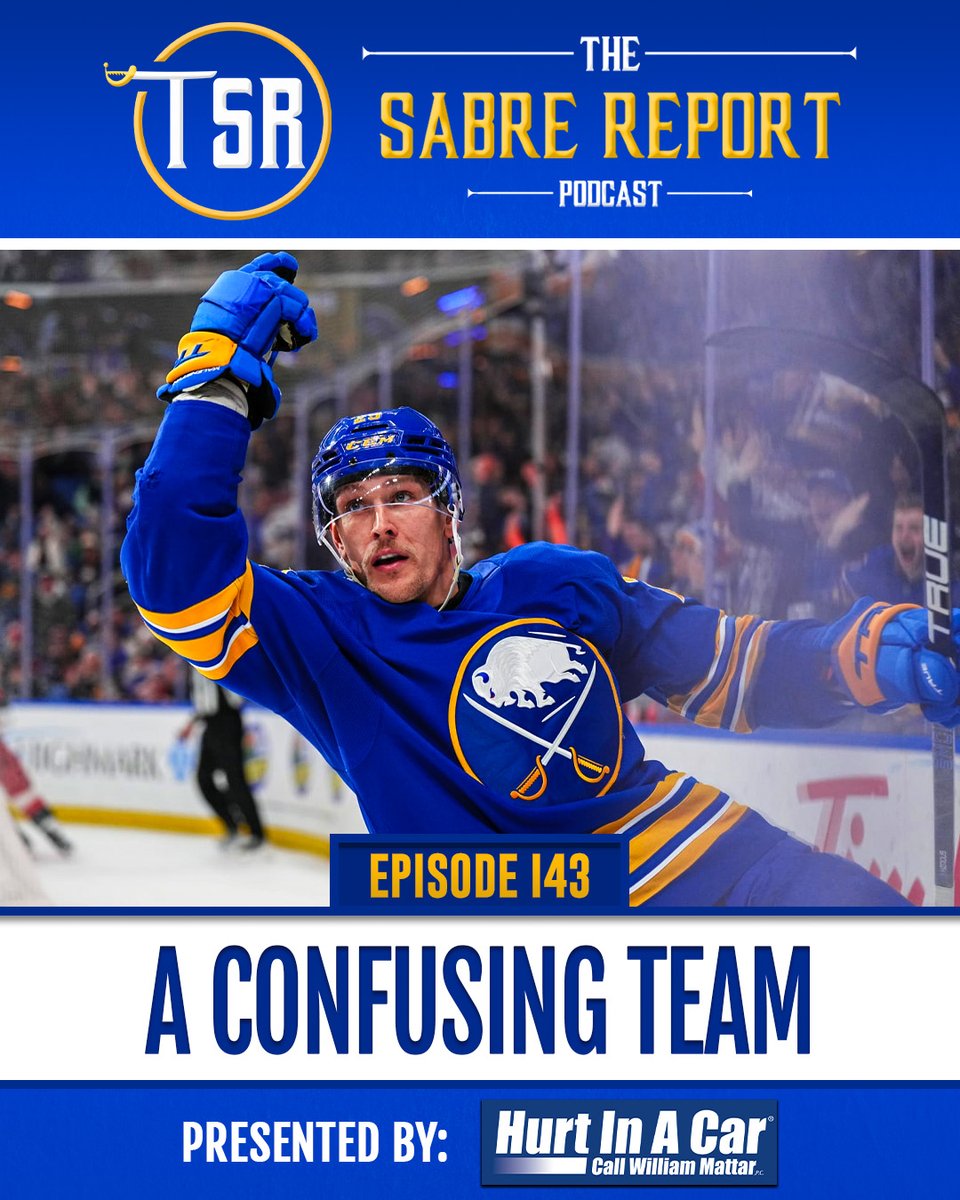 🚨 NEW EPISODE 🚨

Episode 143 - A Confusing Team

Presented by: <a href="/WilliamMattar/">William Mattar</a> 

⚔️ The Sabres are confusing
⚔️ Rosén sent down; who's next?
⚔️ Roster decisions coming
⚔️ The Goalies
⚔️ Playoffs still in play
⚔️ Christian's Cafeteria

🔗 Listen: beacons.ai/sabrereportpod