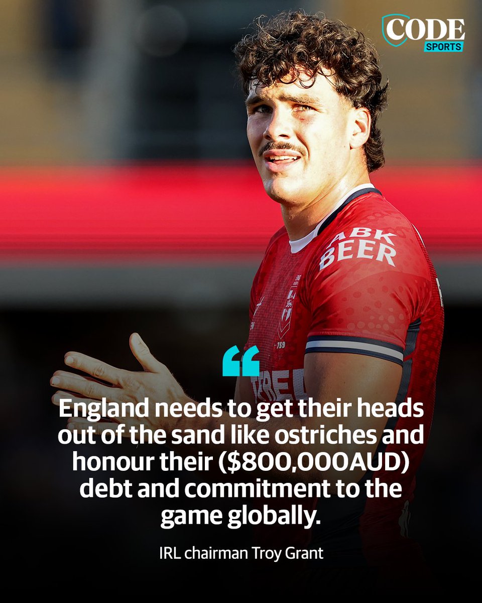 telegraph_sport's tweet image. England’s Rugby Football League has flatly declined to settle an $800,000 debt incurred when England hosted the 2021 World Cup.

The governing body&apos;s refusal to pay the debt could have major consequences for its star players.

Sanction details ➡️ bit.ly/4pso6CI
