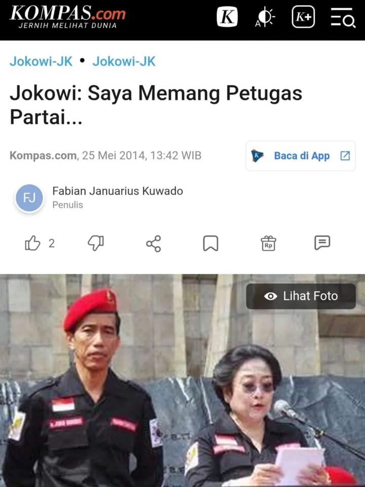 Surat Terbuka Untuk Ahmad Ali Ketua Harian <a href="/psi_id/">DPP PSI</a> 

Nenek itu satu-satunya ketua umum partai yang percaya pada orang biasa bernama Joko Widodo untuk dicalonkan sebagai Wali Kota Surakarta setelah ditolak berkali-kali di partai lain di tahun 2005. 

Nenek itu adalah orang yang