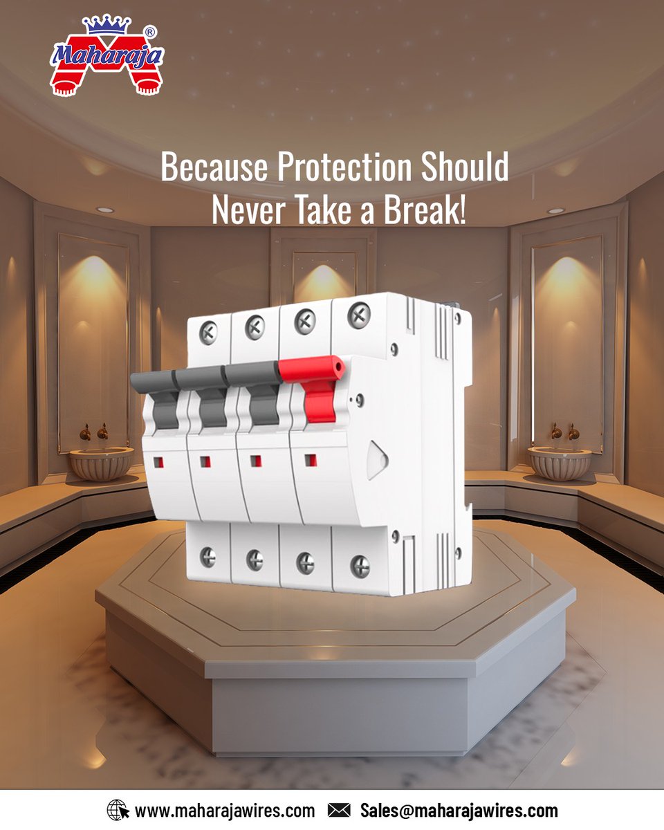 MaharajaWires's tweet image. Keep your space protected from overloads and surges with the reliability of Maharaja MCB.

Visit: maharajawires.com
Mail: Sales@maharajawires.com

#MaharajaMCB #PowerProtection #SafetyFirst #ReliableEnergy