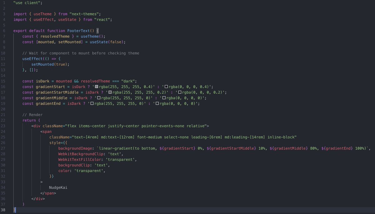 powder_as's tweet image. Adding some changes to my Landing Page.

Do you think there are other better ways to get this effect?

#nextjs #landingpage #codingtip #programmingtip #typescript #tutorial